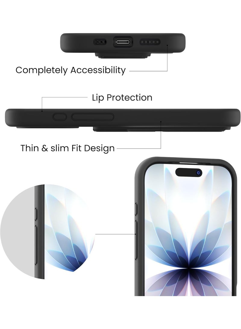 iPhone 17 Silicone Kickstand Case Compatible with iPhone 17, Vertical and Horizontal Stand Hand Strap Metal Kickstand Cover, Flexible Soft Liquid Silicone Stand Case for iPhone 17 - Image 4
